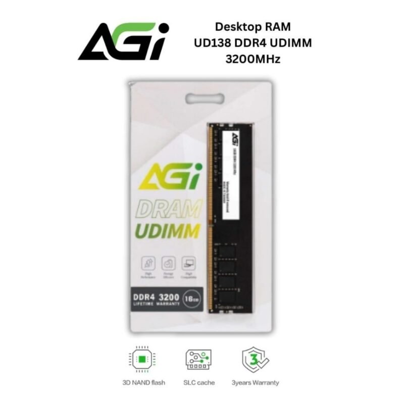 AGI UD138 DDR4 Memory RAM UDIMM 3200MHz - Image 3