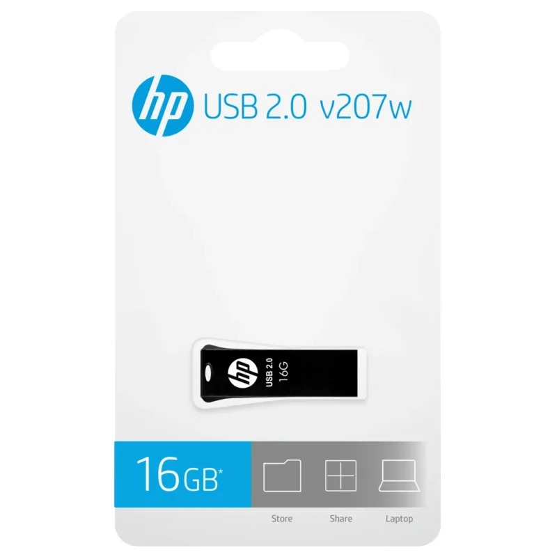 HP v207w Black USB 2.0 Flash Drive - Image 4
