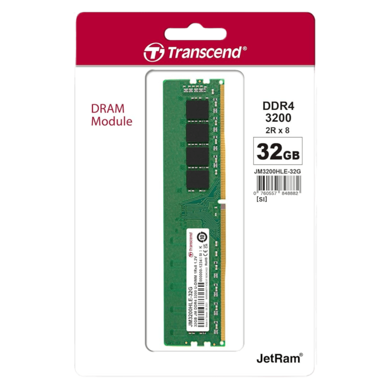 Transcend JM3200HLE-32GB RAM | DDR4-3200 U-DIMM
