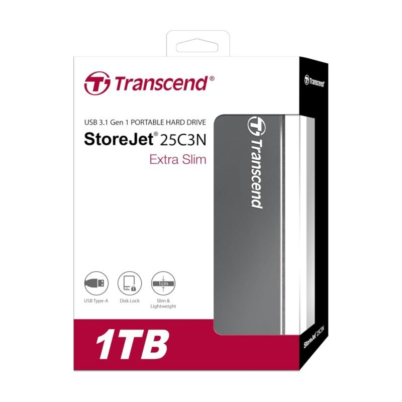 Extra Slim StoreJet 25C3N 1TB External Portable Hard Drive