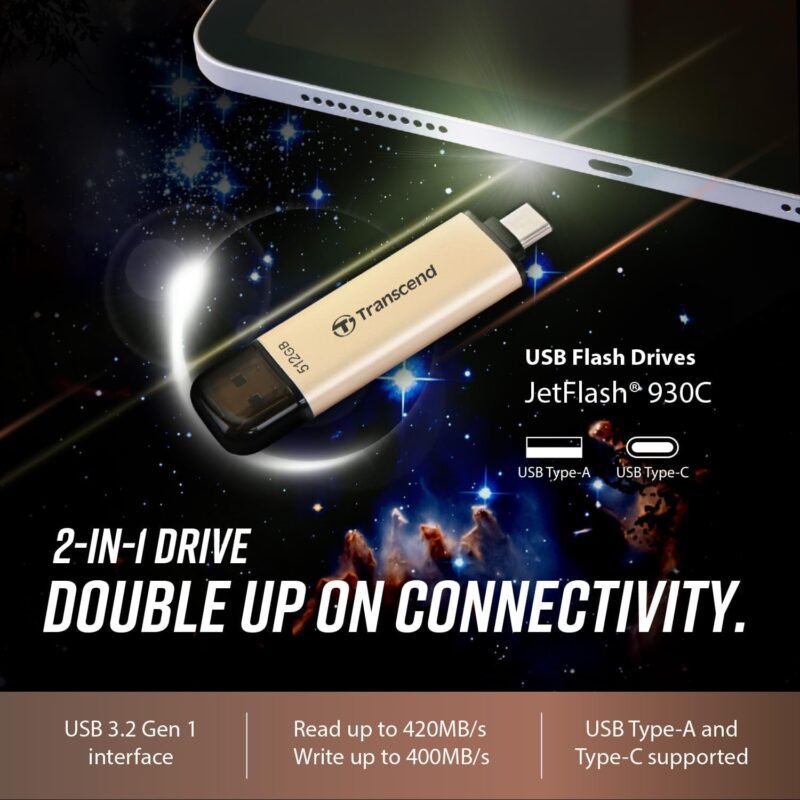 JetFlash 930C 256GB USB Flash Drive, USB A 3.2 Gen 1 - Image 4