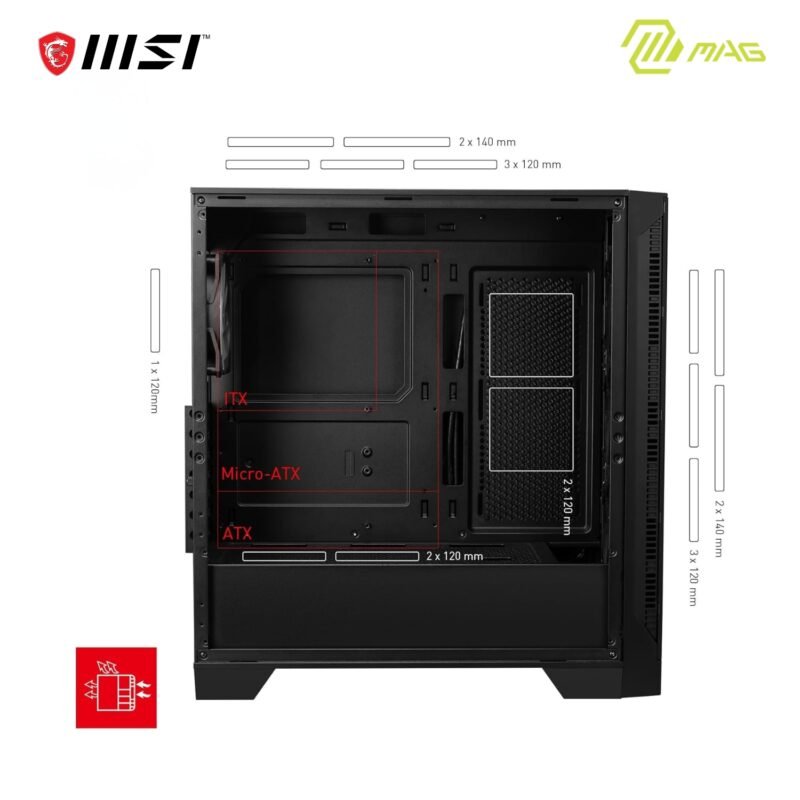 MSI MAG Forge 320R Airflow | ATX Mid Tower Computer Case - Image 3