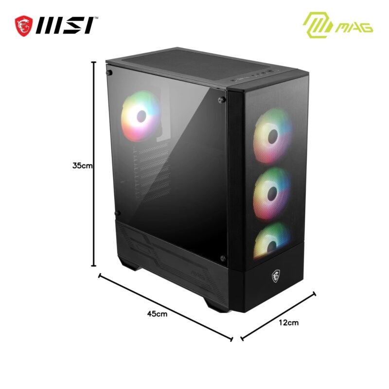 MAG Forge 112R Gaming Case | ARGB Support | Tempered Glass Side Panel, Optimized Airflow - Image 6
