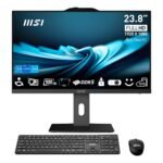 MSI PRO AP242P 14M All-in-One Desktop PC, 23.8 Inch FHD IPS 100 Hz, Intel Core i7-14700, 8GB DDR5 RAM, 512GB SSD, WiFi 6E, Webcam, DOS, Black