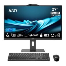 MSI PRO AP272P 14M  Al-In-One Desktop PC, 27 Inch FHD IPS Screen, i7-14700, 8GB DDR5 RAM, 512GB PCIe NVMe SSD, WiFi 6E, Webcam - Keyboard, Mouse, DOS (Without Windows) - Black - 1072XAE