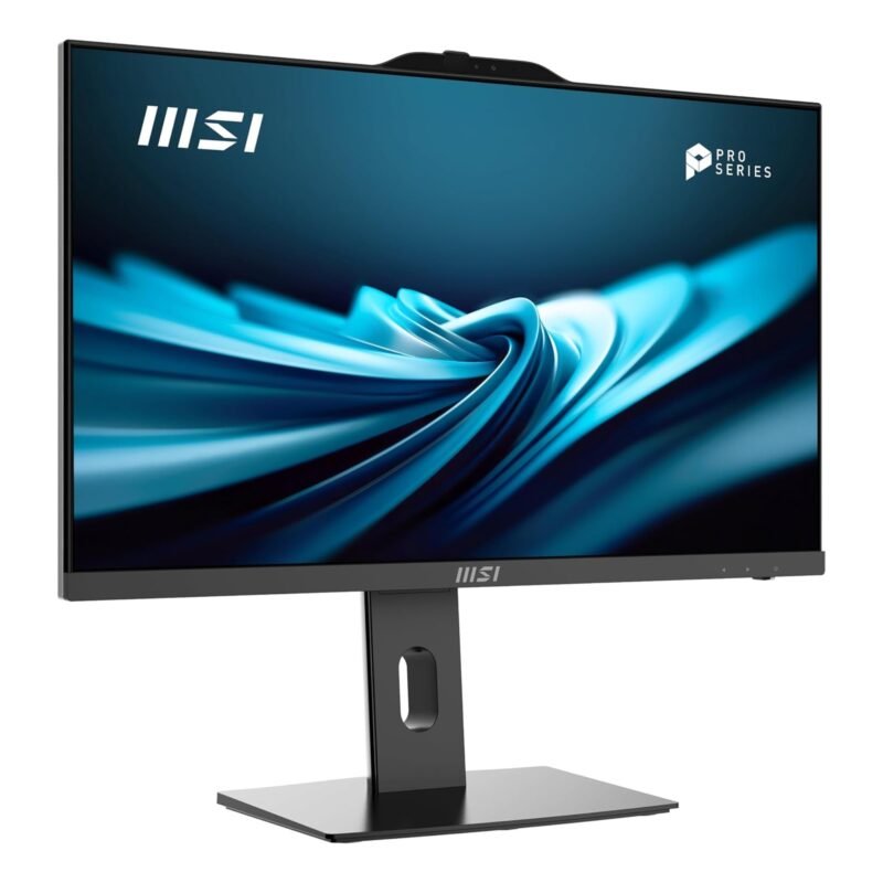 MSI PRO AP242P 14M All-in-One Desktop PC, 23.8 Inch FHD IPS 100 Hz, Intel Core i7-14700, 8GB DDR5 RAM, 512GB SSD, WiFi 6E, Webcam, DOS, Black - Image 2