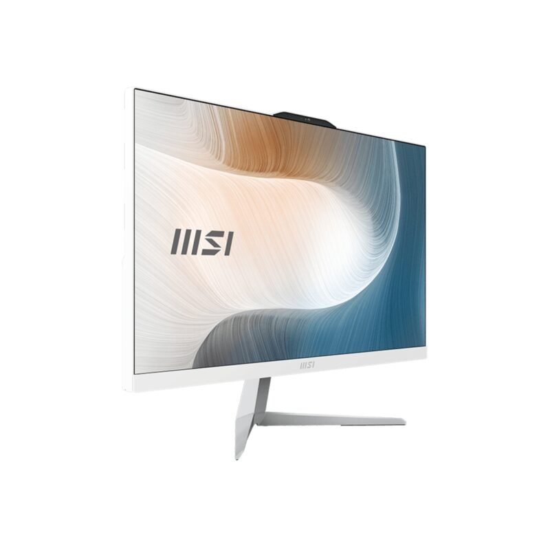 MSI Modern AM242 1M AIO Desktop: 23.8" FHD IPS Display, Intel Core 7-150U, 8GB DDR5 Memory, 512GB M.2 NVMe SSD, WiFi 6E, BT 5.3, DOS (Without Windows) White 2243XAE - Image 3