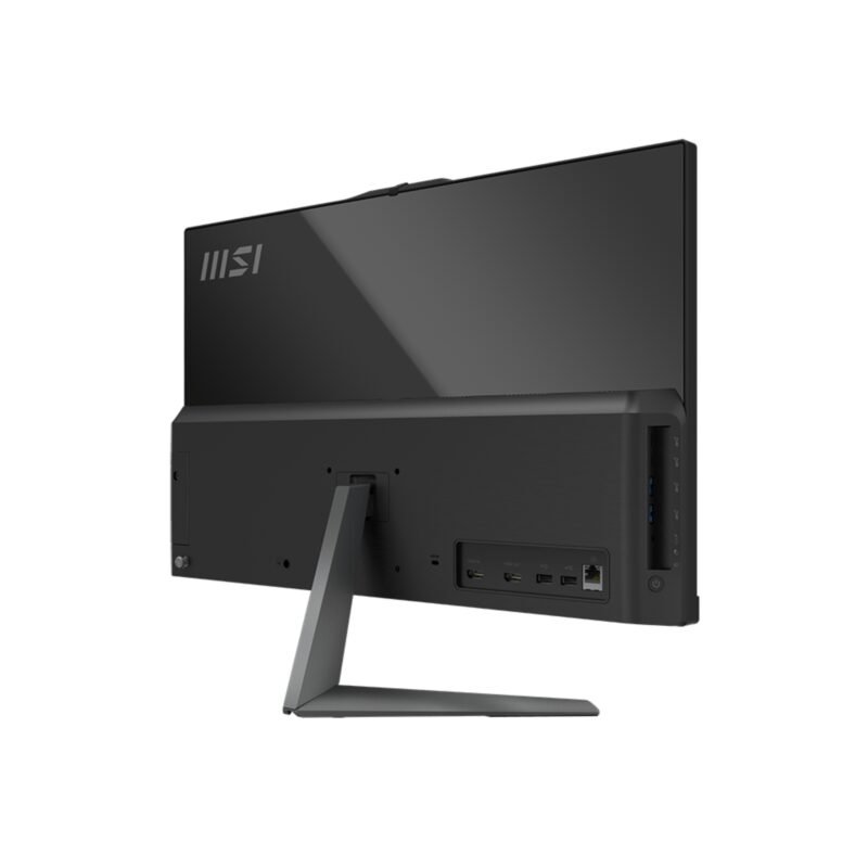 MSI Modern AM242M 12M All-In-One Desktop PC, 23.8 Inch FHD IPS Screen, i7-1255U, 8GB DDR5 RAM, 512GB PCIe NVMe SSD, WiFi 6E, Webcam - Keyboard, Mouse, DOS (Without Windows) - Black - AM242P 12M - 2248XAE - Image 3