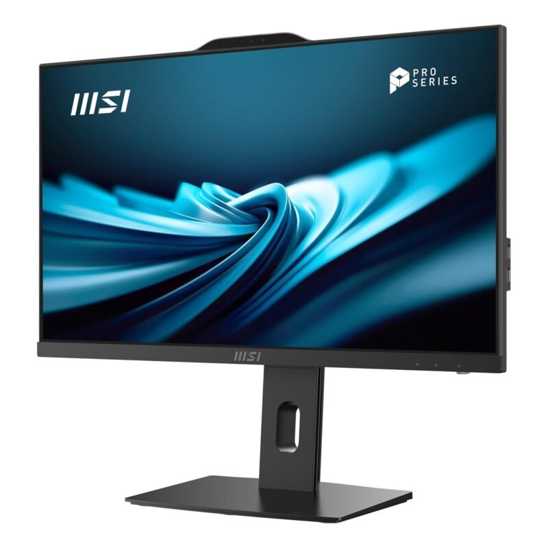 MSI PRO AP242P 14M All-in-One Desktop PC, 23.8 Inch FHD IPS 100 Hz, Intel Core i7-14700, 8GB DDR5 RAM, 512GB SSD, WiFi 6E, Webcam, DOS, Black - Image 3